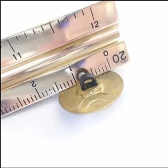 Vintage Button Set, 80s Black & Goldtone Buttons Lot of 8 - Picture 4 of 10